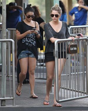 Ashley Benson and Vanessa Hudgens at Busch Gardens in Tampa Bay on March 3, 2012