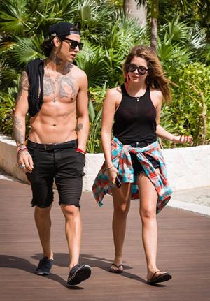 Ashley Benson – poolside vacation in Cancun 11/13/13  