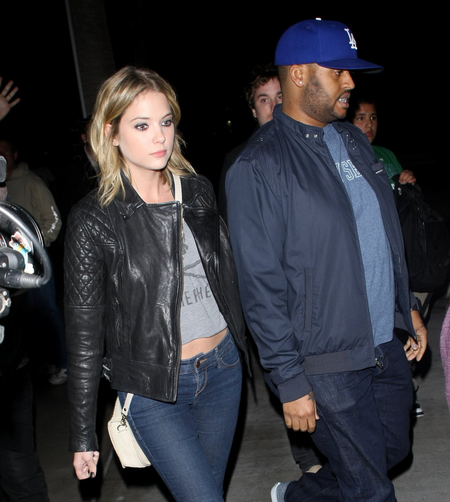 Ashley Benson arriving at the Staples Centre in Los Angeles on February 17, 2012