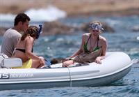 Avril Lavigne in a green bikini in Cabo, Mexico on July 27, 2012