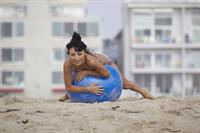 Bai Ling American-flag Bikini On Beach Los Angeles (10/04/12) 