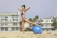 Bai Ling American-flag Bikini On Beach Los Angeles (10/04/12) 