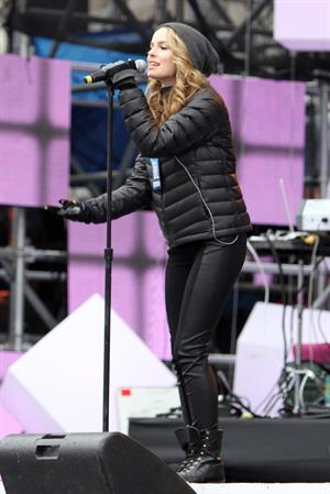 Bridgit Mendler soundcheck at CityTV in Toronto 12/31/12 