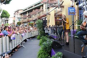 Bridgit Mendler performing at Studio Disney 365 10/23/12 