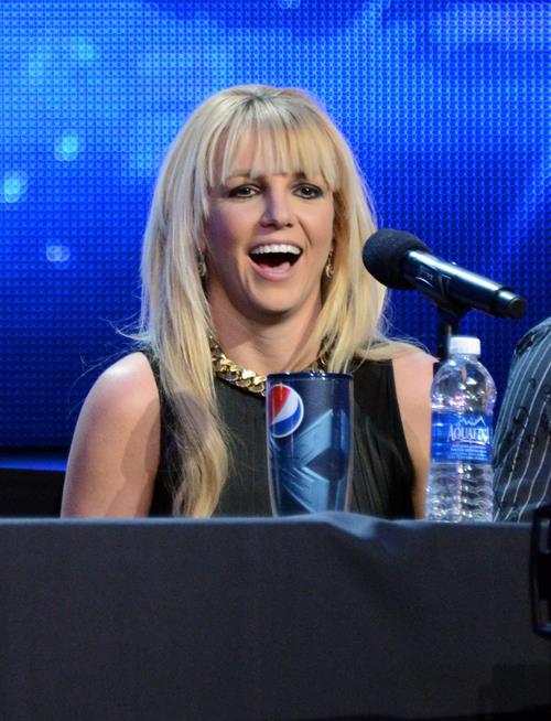 Britney Spears attends 'The Factor' Season Finale Press Conference at CBS Studios in L.A. - Dec. 17,2012 