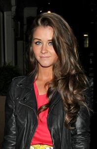 Brooke Vincent outside the Aura Nightclub in London on July 10, 2012