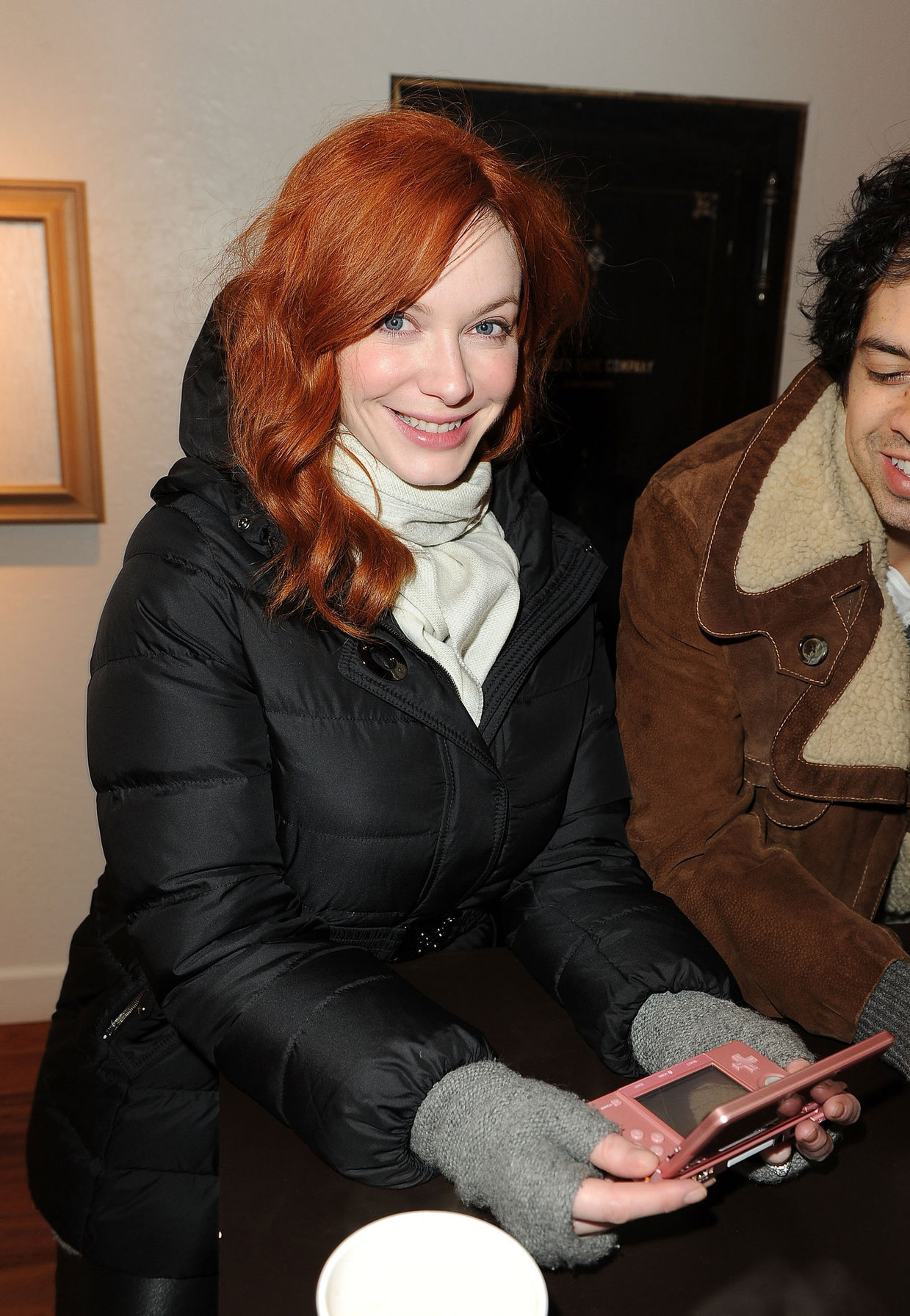Christina Hendricks Nintendo 3Ds Experience Lounge in Park City on January 23, 2012