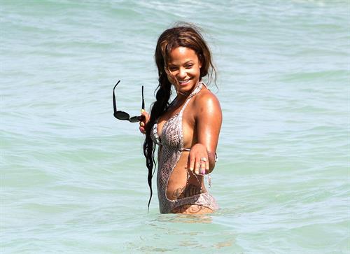Christina Milian - At the beach (bikini) - Miami Florida 19.07.12