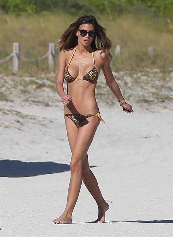 Claudia Galanti bikini candids in Miami Beach 12/7/12 
