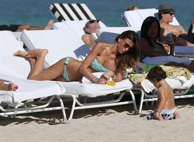 Claudia Galanti bikini candids in Miami Beach 12/6/12 