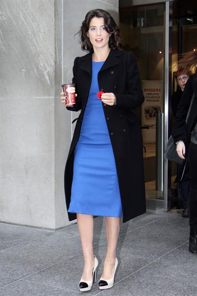 Cobie Smulders “Breakfast Television” studios in Toronto, November 8, 2013 