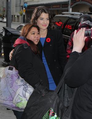 Cobie Smulders “Breakfast Television” studios in Toronto, November 8, 2013 