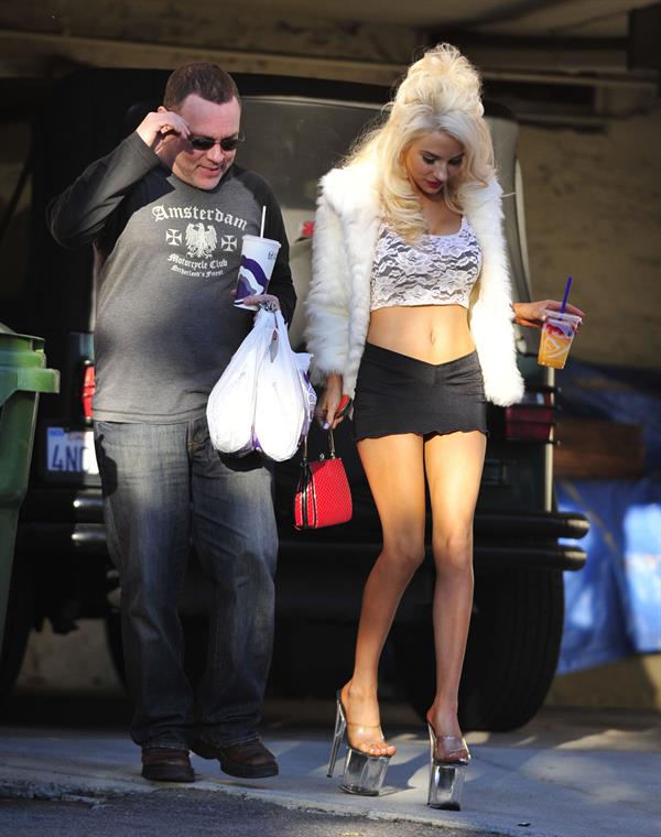 Courtney Stodden and husband arrive home in Hollywood Hills January 2, 2013 