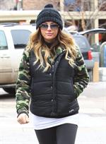 Daisy Fuentes Christmas shopping in Aspen 12/24/12 