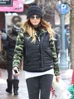 Daisy Fuentes Christmas shopping in Aspen 12/24/12 