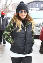 Daisy Fuentes Christmas shopping in Aspen 12/24/12 