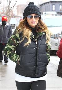 Daisy Fuentes Christmas shopping in Aspen 12/24/12 