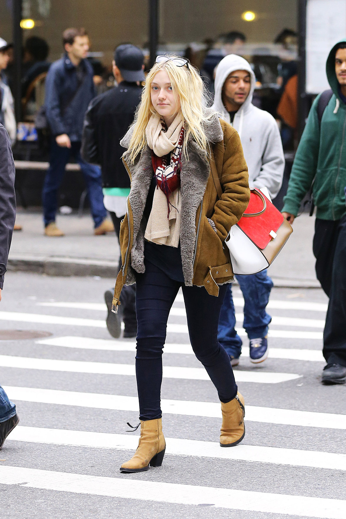 Dakota Fanning Jeans and Boots Out and About SoHo NYC (10/11/12) 