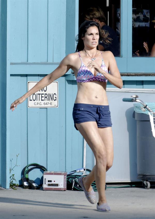 Daniela Ruah - on the set of NCIS Los Angeles in Venice Beach Sept 18, 2012