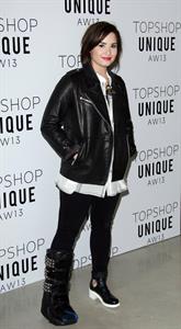 Demi Lovato London Fashion Week 2013 Topshop Unique in London 2/17/13 