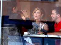 Delta Goodrem Spotted with boyfriend Darren McMullen and friends at Sydney's Park Hyatt Hotel, Sydney, Australia 