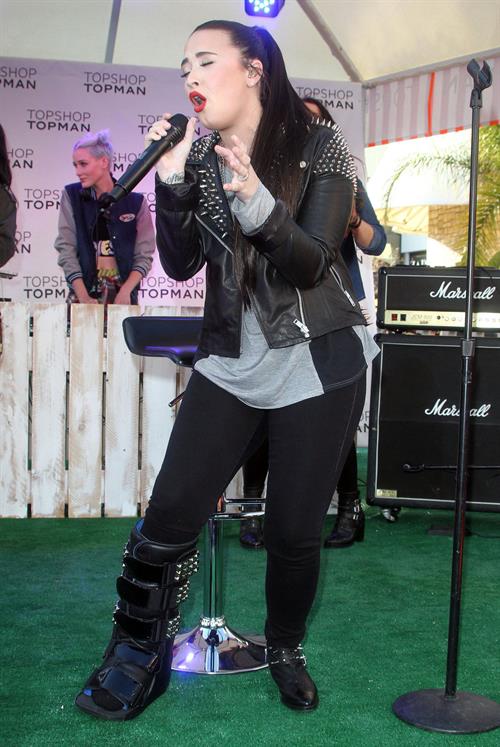 Demi Lovato Topshop Topman LA Grand Opening at The Grove in LA 2/14/13 