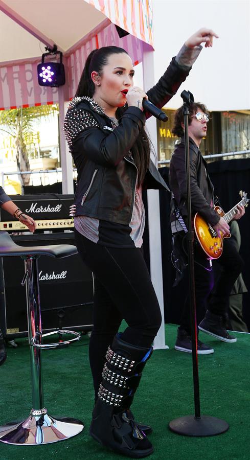 Demi Lovato Topshop Topman LA Grand Opening at The Grove in LA 2/14/13 