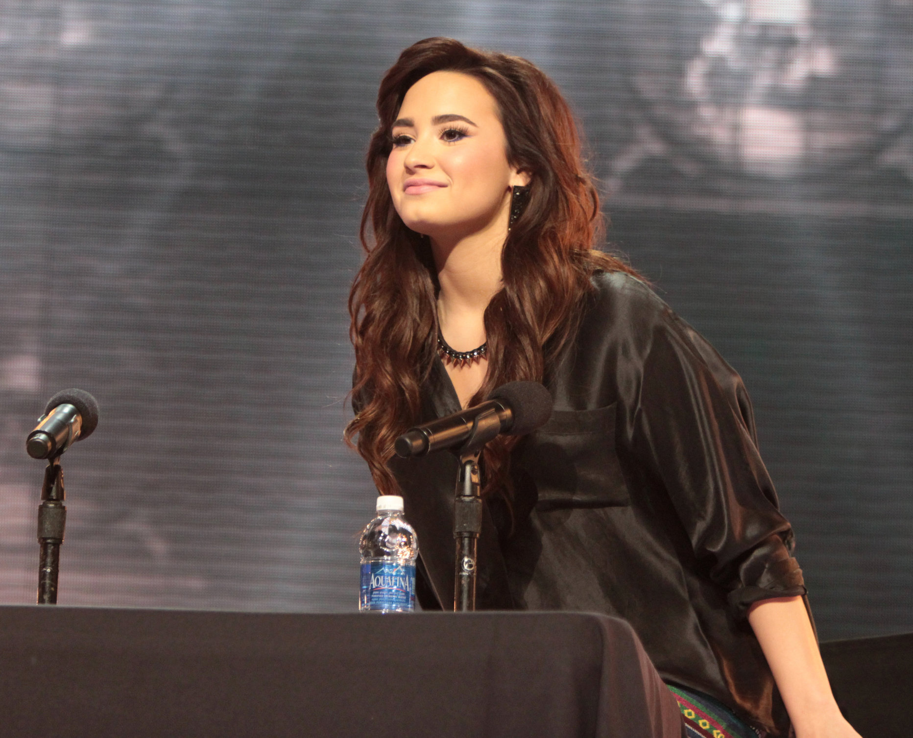 Demi Lovato The X Factor season finale news conference in LA 12/17/12 