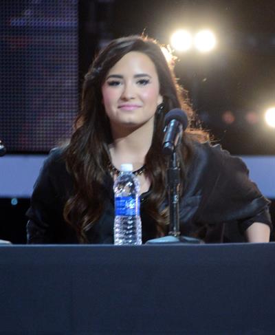 Demi Lovato The X Factor season finale news conference in LA 12/17/12 