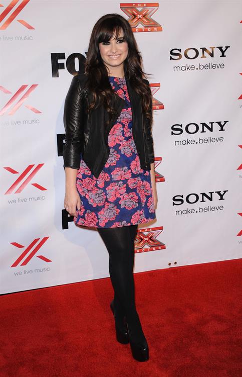 Demi Lovato Factor viewing party in West Hollywood 12/6/12 