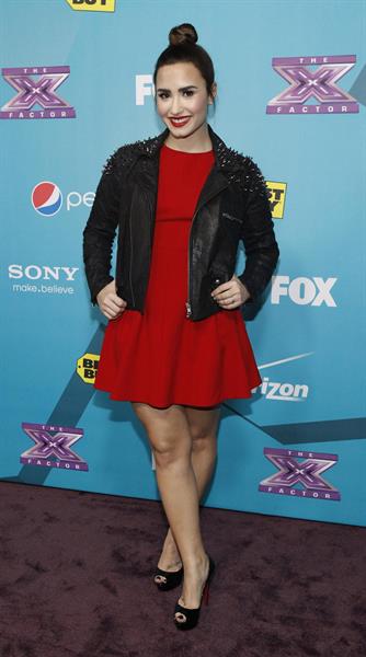 Demi Lovato The Factor finalists party in LA 11/5/12