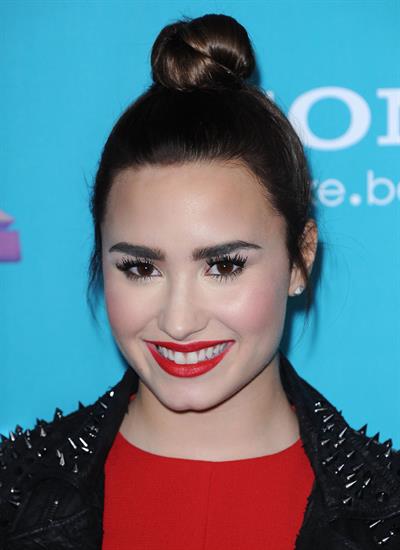 Demi Lovato The Factor finalists party in LA 11/5/12