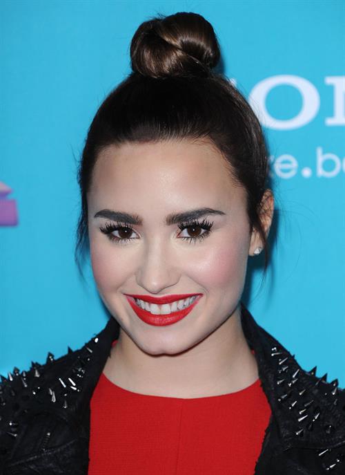 Demi Lovato The Factor finalists party in LA 11/5/12