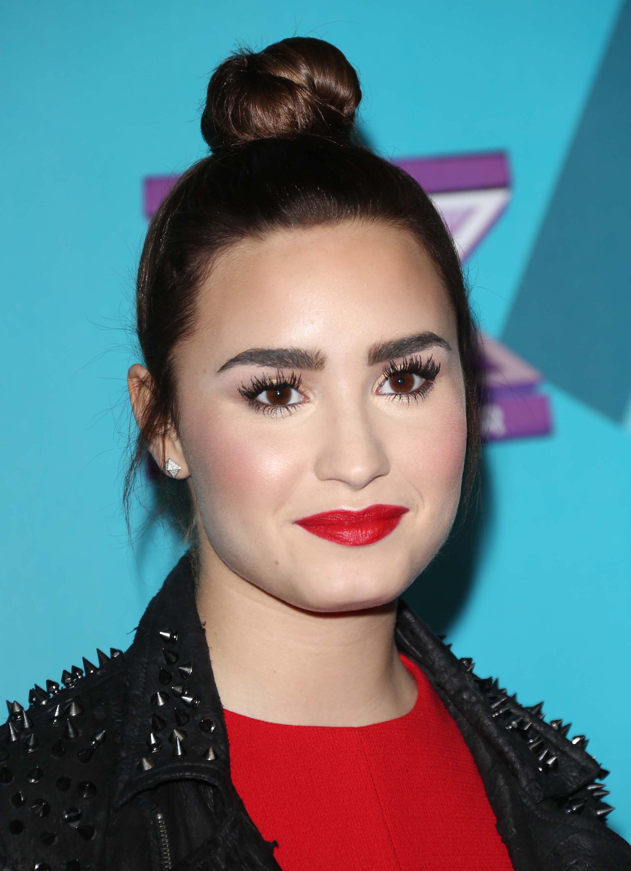Demi Lovato The Factor finalists party in LA 11/5/12