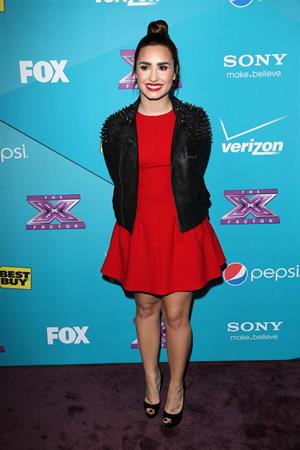 Demi Lovato The Factor finalists party in LA 11/5/12