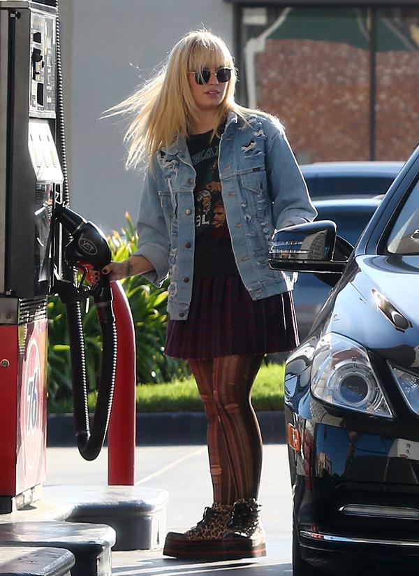 Demi Lovato getting gas in Beverly Hills 10/7/12 