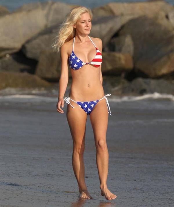 Heidi Montag in an American Flag bikini