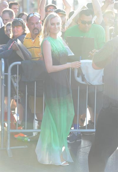 Diane Kruger arrive at the Series Premiere of F's 'The Bridge' at the DGA Theater July 8, 2013 