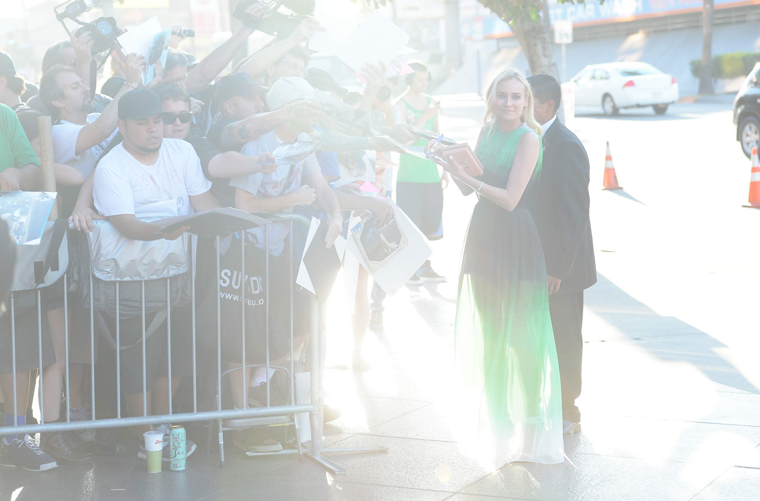 Diane Kruger arrive at the Series Premiere of F's 'The Bridge' at the DGA Theater July 8, 2013 