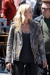 Diane Kruger On the set of her new Movie 'The Bridge' in Los Angeles on April 16, 2013 