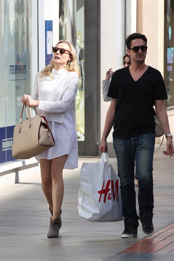 Diane Kruger Out for some shopping at a Westfield Mall in LA on April 3, 2013
