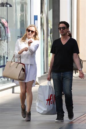 Diane Kruger Out for some shopping at a Westfield Mall in LA on April 3, 2013