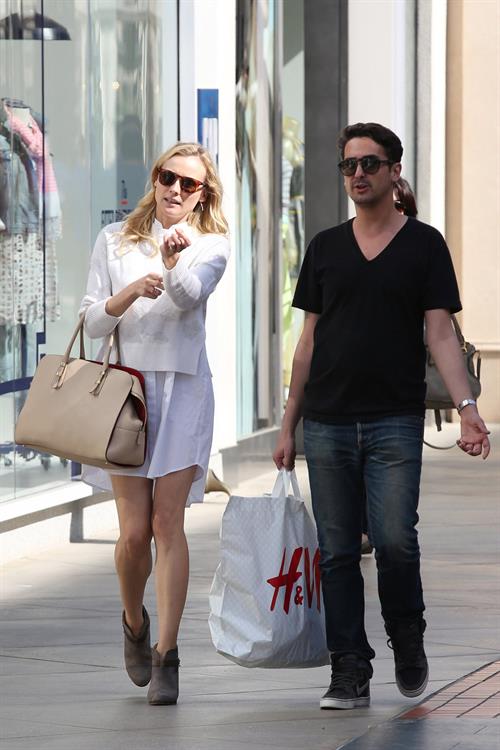 Diane Kruger Out for some shopping at a Westfield Mall in LA on April 3, 2013