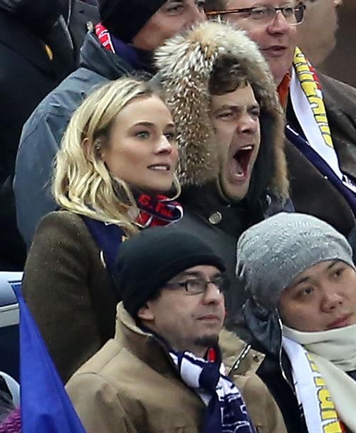 Diane Kruger Pictures Diane Kruger France vs.Germany friendly soccer game in Paris, Frannce on February 6, 2013