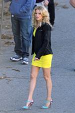 Elizabeth Banks on the set of 'Walk Of Shame' in Los Angeles 1/16/13 