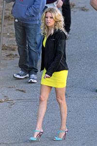 Elizabeth Banks on the set of 'Walk Of Shame' in Los Angeles 1/16/13 