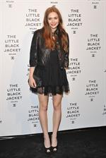 Elizabeth Olsen Chanel The Little Black Jacket - Karl Lagerfeld Photo Ehibition Dinner Party Milan, April 4, 2013 