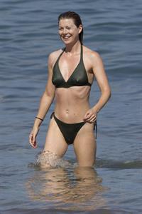 Ellen Pompeo - Wearing a sexy wet bikini on a beach in Maui (June 6, 2012)