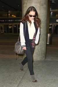 Emilia Clarke LAX airport in Los Angeles, October 15, 2013 