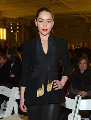 Emilia Clarke Fashion show during NYFW in New York - Feb 9, 2013 